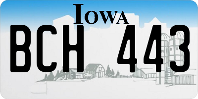 IA license plate BCH443