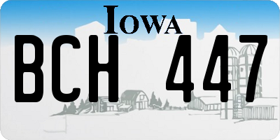 IA license plate BCH447
