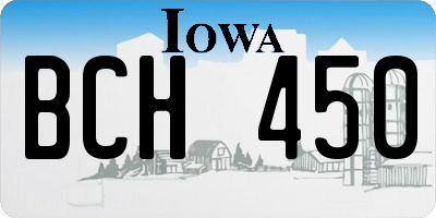 IA license plate BCH450