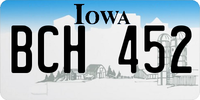 IA license plate BCH452