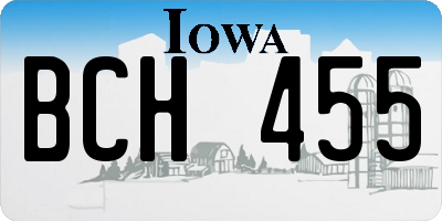 IA license plate BCH455