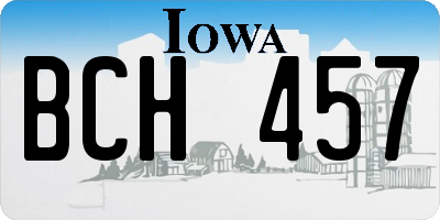 IA license plate BCH457