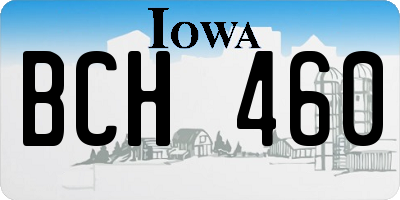 IA license plate BCH460