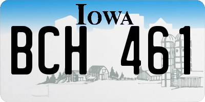 IA license plate BCH461