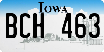 IA license plate BCH463