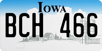 IA license plate BCH466