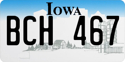 IA license plate BCH467