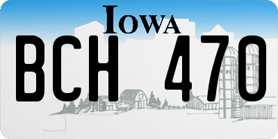 IA license plate BCH470