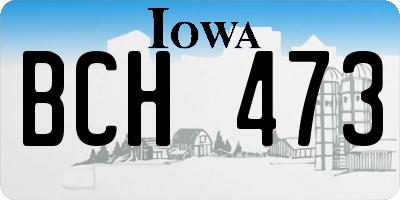 IA license plate BCH473