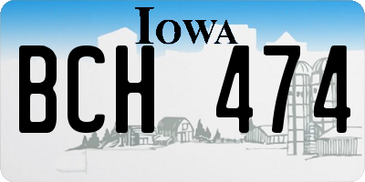IA license plate BCH474