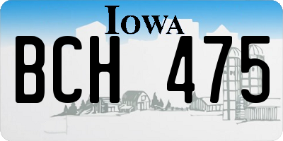 IA license plate BCH475
