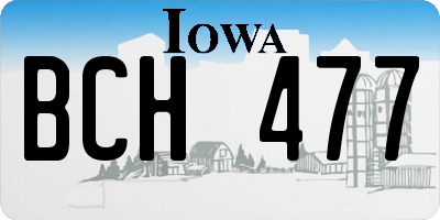 IA license plate BCH477