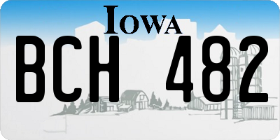 IA license plate BCH482