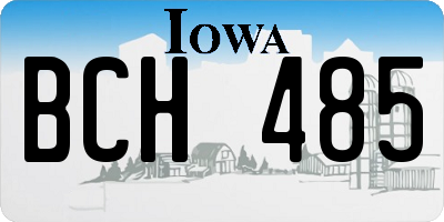 IA license plate BCH485