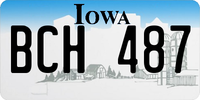 IA license plate BCH487