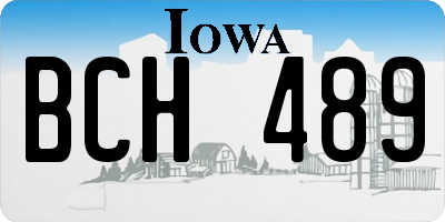 IA license plate BCH489