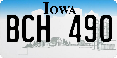IA license plate BCH490