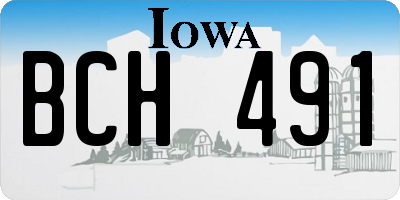 IA license plate BCH491