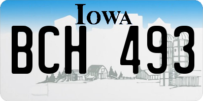 IA license plate BCH493