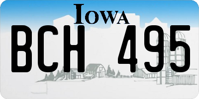 IA license plate BCH495