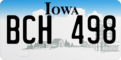 IA license plate BCH498