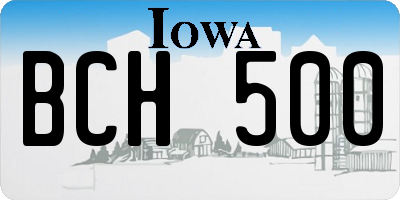 IA license plate BCH500
