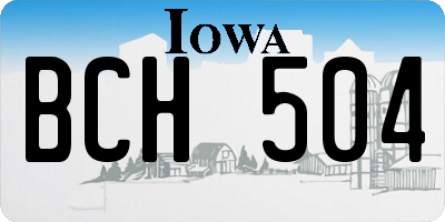 IA license plate BCH504