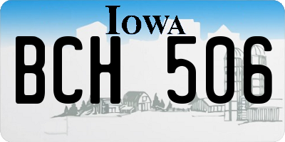 IA license plate BCH506