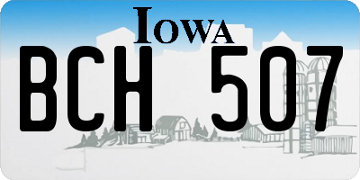 IA license plate BCH507