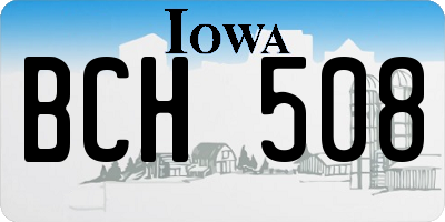 IA license plate BCH508