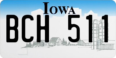 IA license plate BCH511