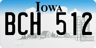 IA license plate BCH512