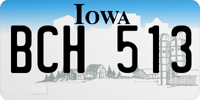 IA license plate BCH513