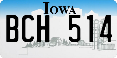 IA license plate BCH514
