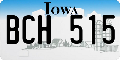 IA license plate BCH515