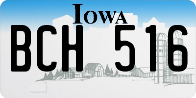 IA license plate BCH516