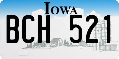 IA license plate BCH521