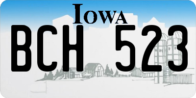 IA license plate BCH523