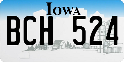 IA license plate BCH524