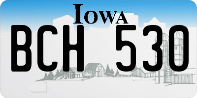 IA license plate BCH530