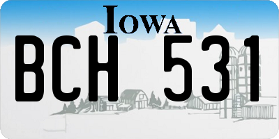 IA license plate BCH531