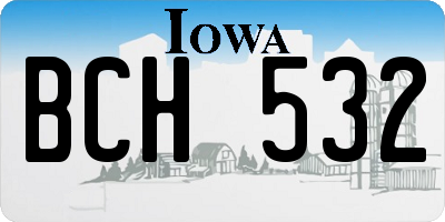 IA license plate BCH532