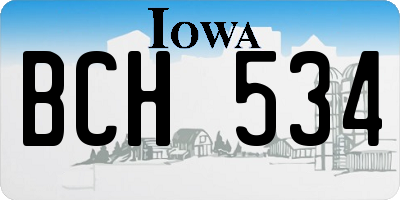 IA license plate BCH534