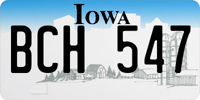 IA license plate BCH547
