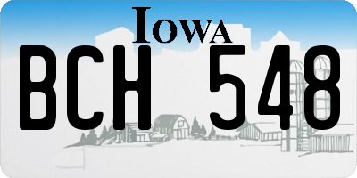IA license plate BCH548