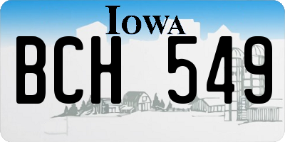 IA license plate BCH549
