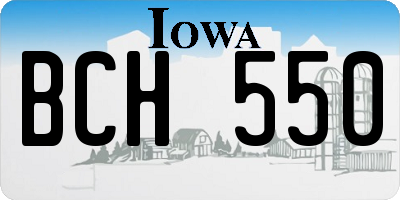 IA license plate BCH550