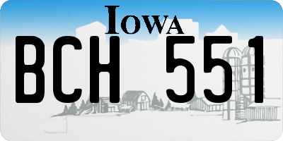 IA license plate BCH551