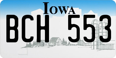 IA license plate BCH553