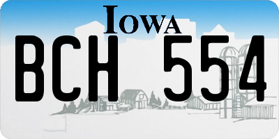 IA license plate BCH554